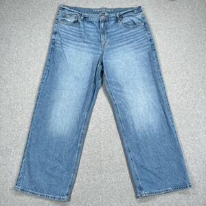 American Eagle Stovepipe Jeans Womens 16 Reg (36x28) Strigid Wide Leg High Rise